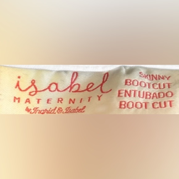 Isabel Maternity skinny bootcut denim jeans black elastic waist panels Sz 4/27R - Picture 7 of 7